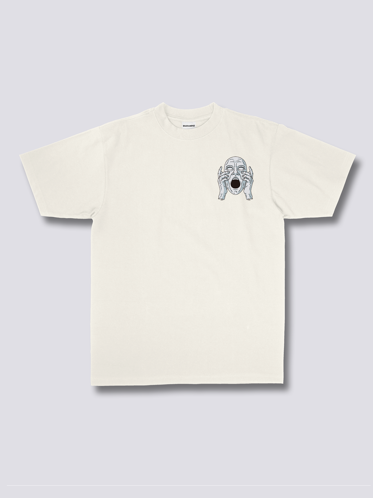 PARANOIA 叫ぶ顔のバックプリントTシャツ
