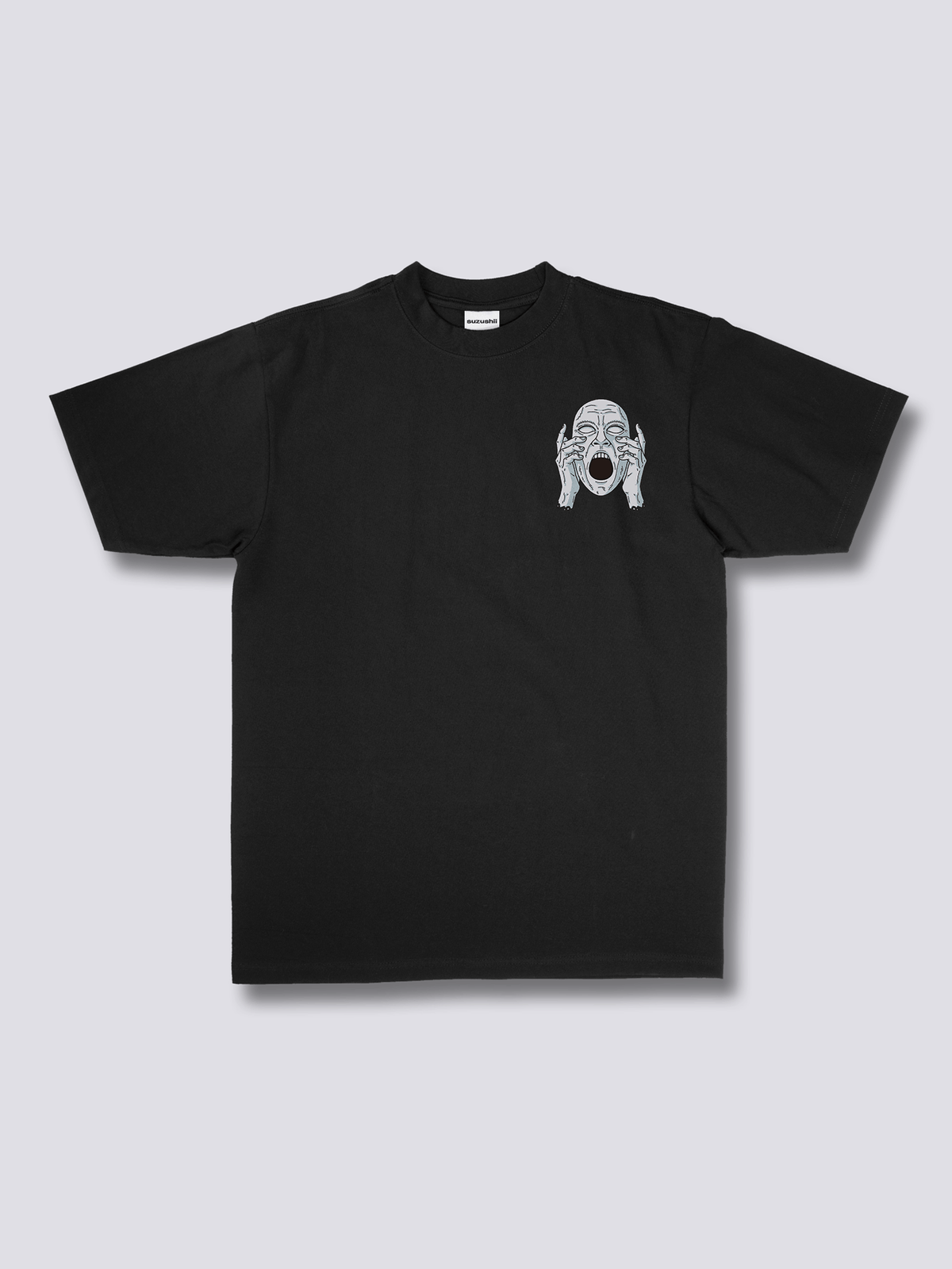 PARANOIA 叫ぶ顔のバックプリントTシャツ