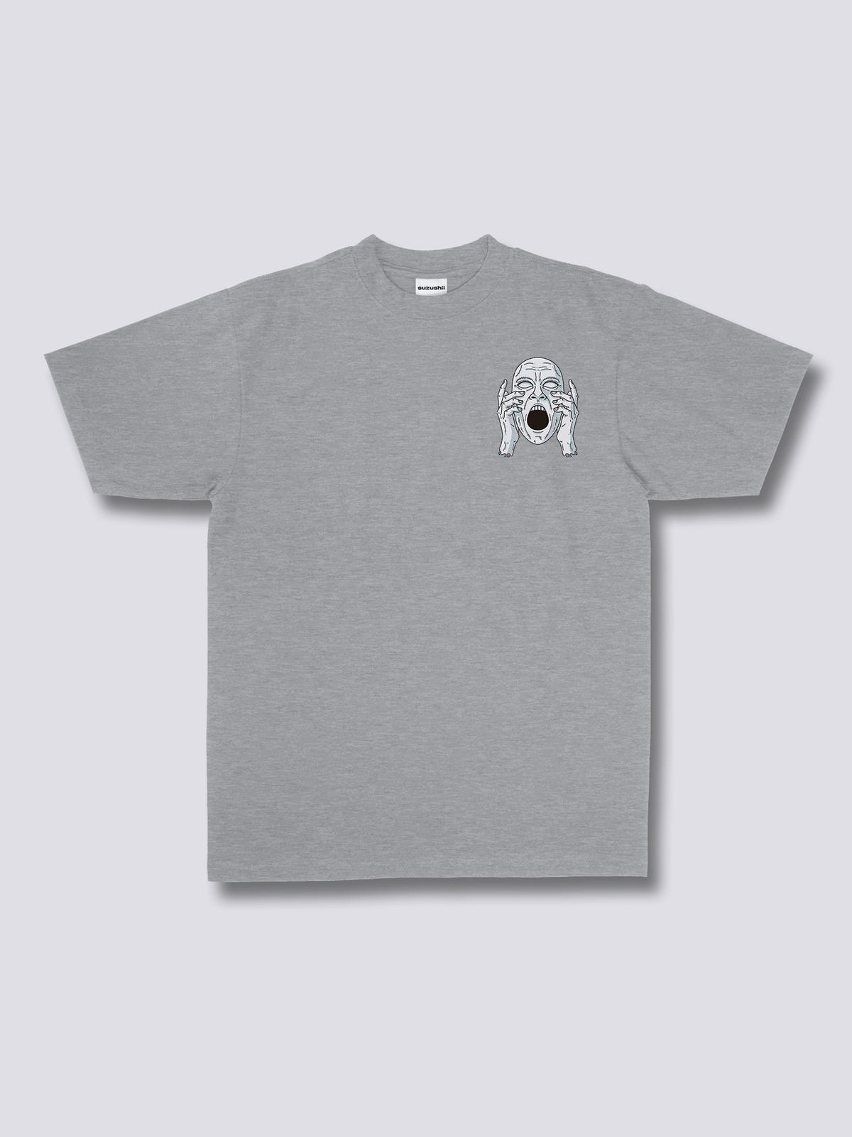 PARANOIA 叫ぶ顔のバックプリントTシャツ