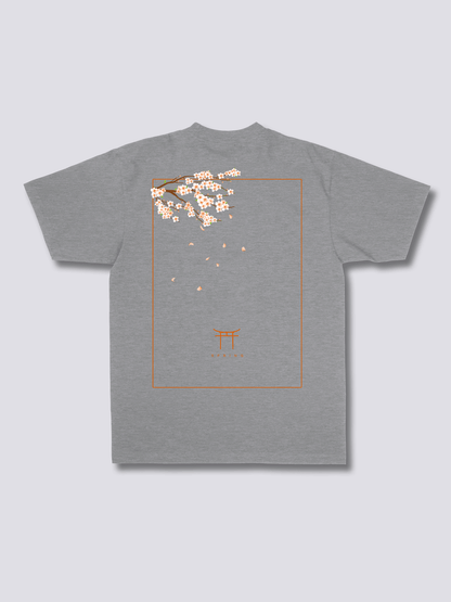 PEACH BLOSSOM 桃の花のバックプリントTシャツ