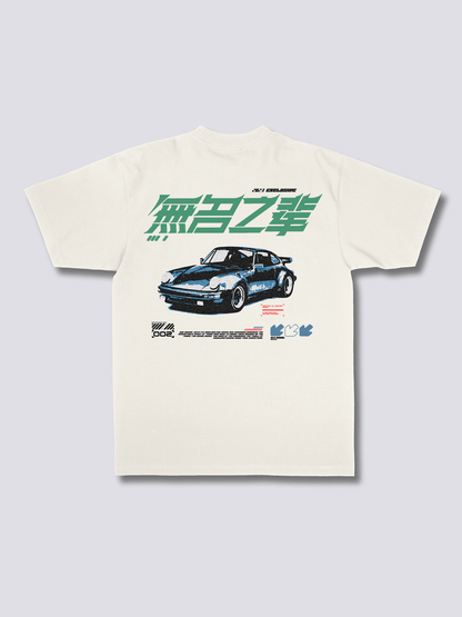 RACE レーシングカーのバックプリントTシャツ