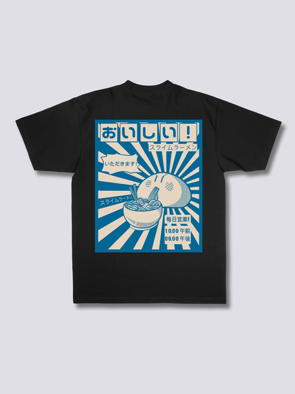 RAMEN GOBBLER ラーメンのバックプリントTシャツ