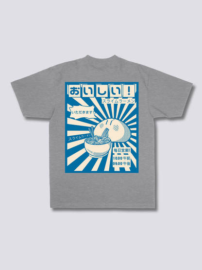 RAMEN GOBBLER ラーメンのバックプリントTシャツ
