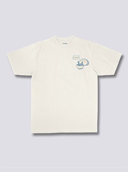RAMEN GOBBLER ラーメンのバックプリントTシャツ