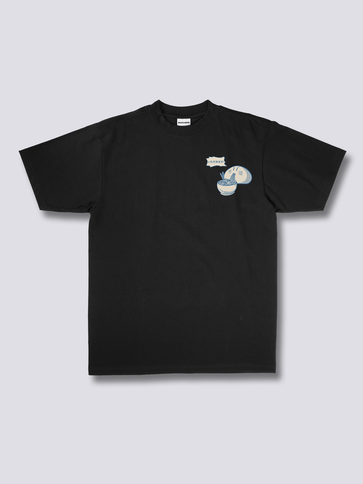 RAMEN GOBBLER ラーメンのバックプリントTシャツ