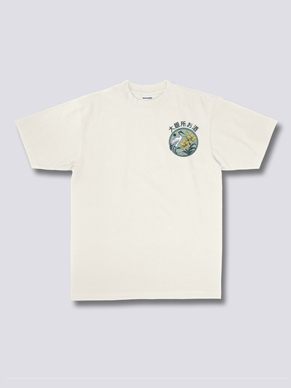 REFINED SAKE 日本酒ラベルのバックプリントTシャツ