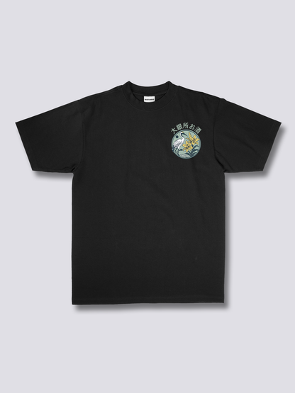 REFINED SAKE 日本酒ラベルのバックプリントTシャツ