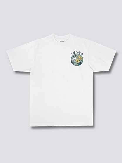 REFINED SAKE 日本酒ラベルのバックプリントTシャツ