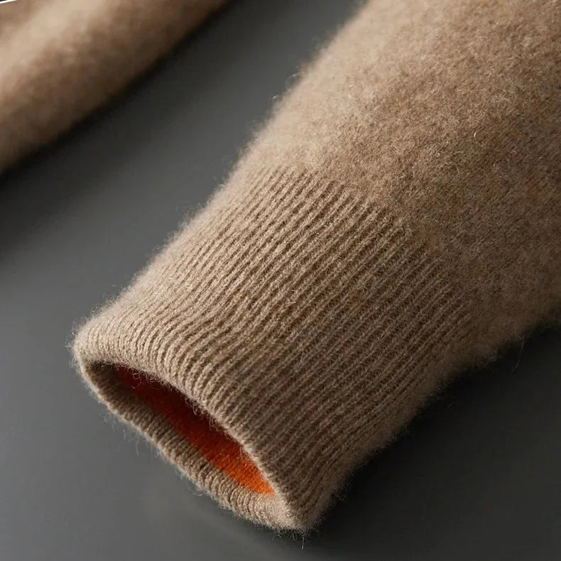 KOJI リバーシブルのカシミヤ混ニットパーカー