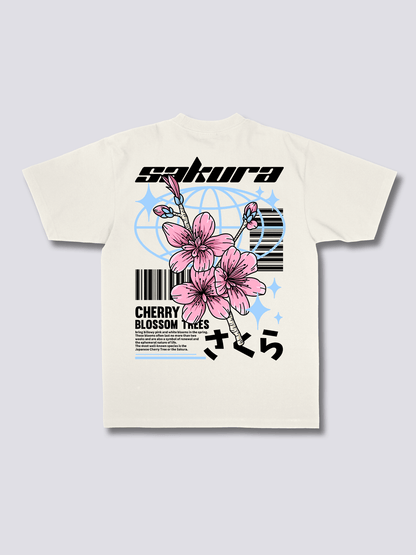 SAKURA STYLE 桜のバックプリントTシャツ
