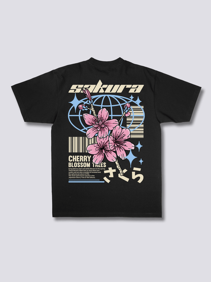 SAKURA STYLE 桜のバックプリントTシャツ