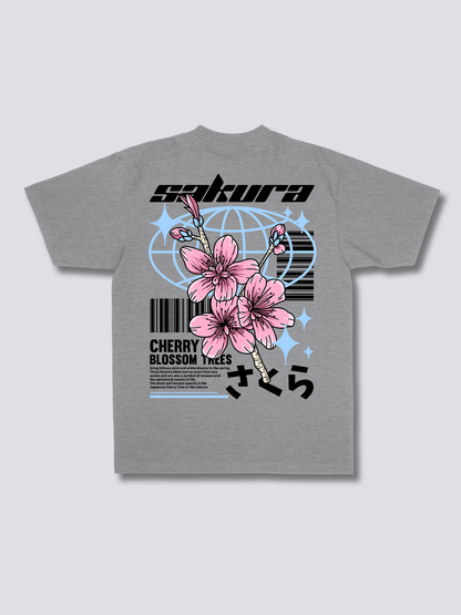 SAKURA STYLE 桜のバックプリントTシャツ