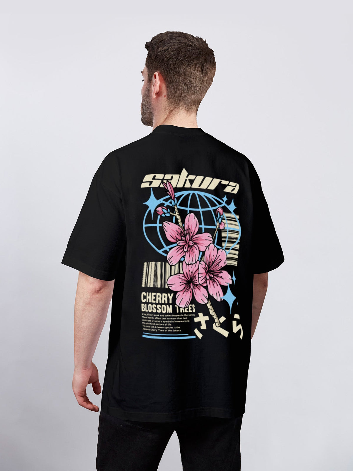 SAKURA STYLE 桜のバックプリントTシャツ
