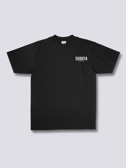 SHIBUYA CITY 渋谷の街並みのバックプリントTシャツ