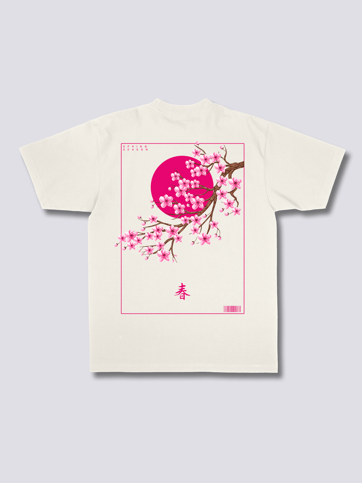 SPRING BLOSSOM 春の花のバックプリントTシャツ