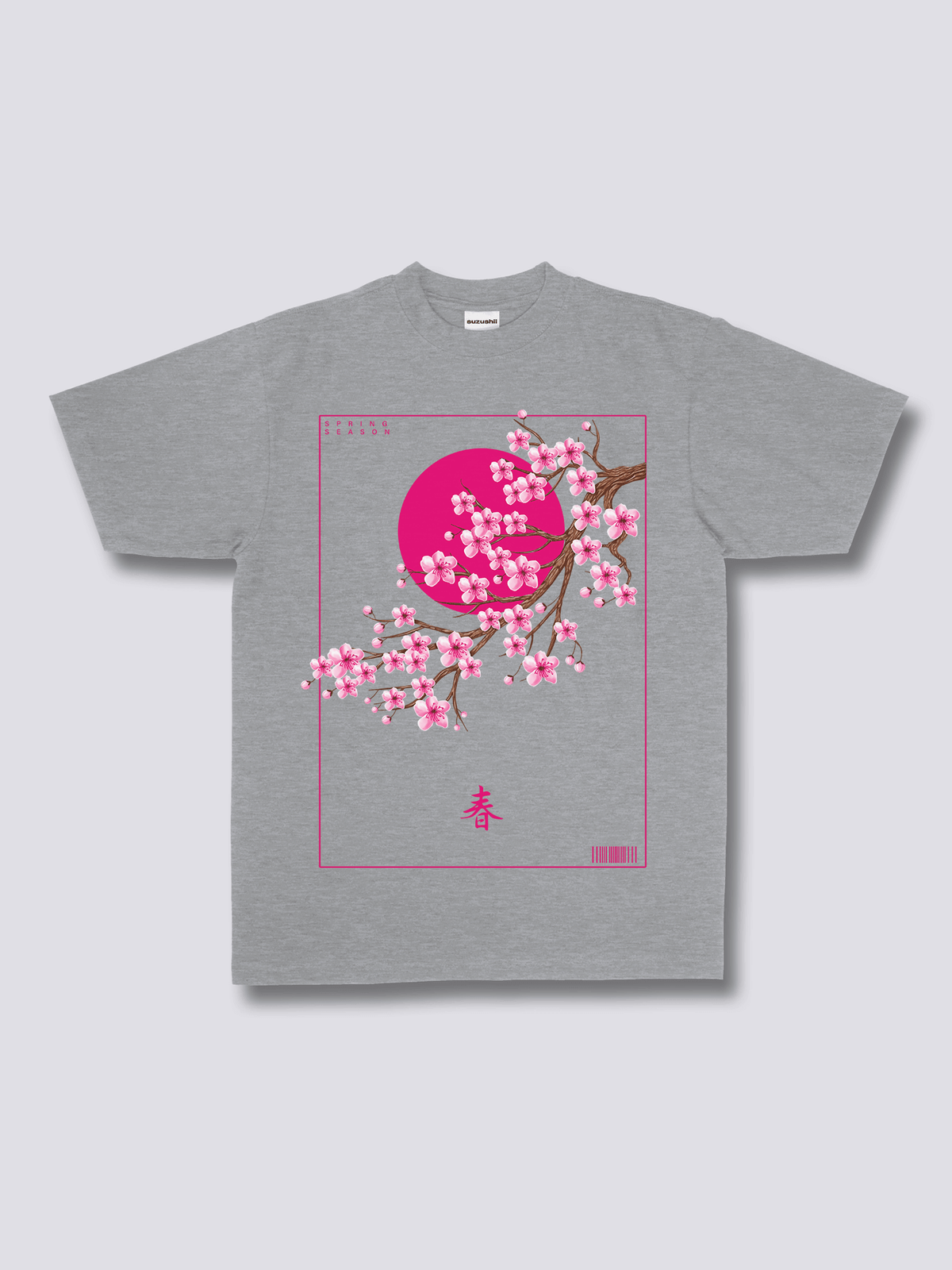 SPRING BLOSSOM 春の花のフロントプリントTシャツ