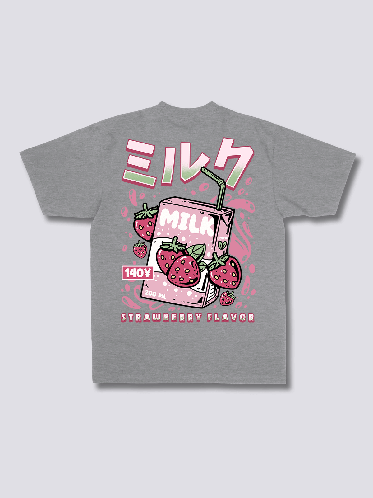 STRAWBERRY MILK いちごミルクのバックプリントTシャツ