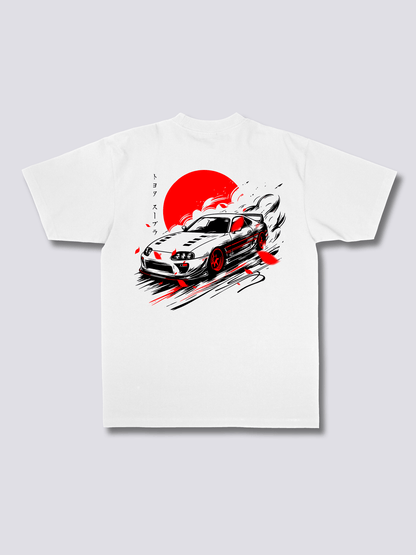 SUPRA MK4 スポーツカーのバックプリントTシャツ