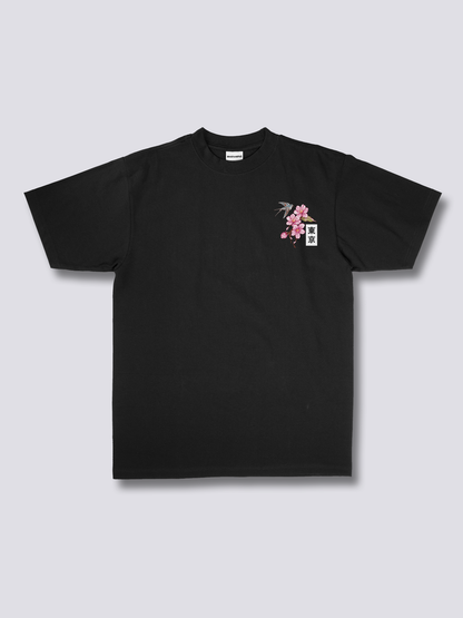 TOKYO SAKURA 東京と桜のバックプリントTシャツ