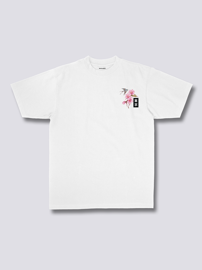 TOKYO SAKURA 東京と桜のバックプリントTシャツ
