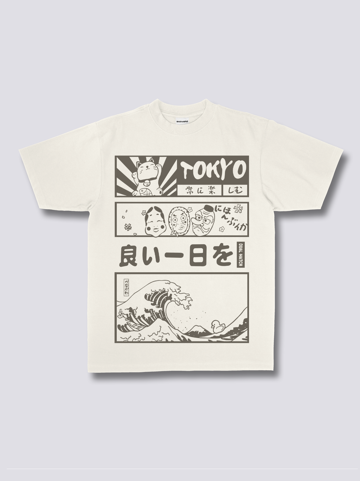 TOKYO WAVE 東京と波のフロントプリントTシャツ