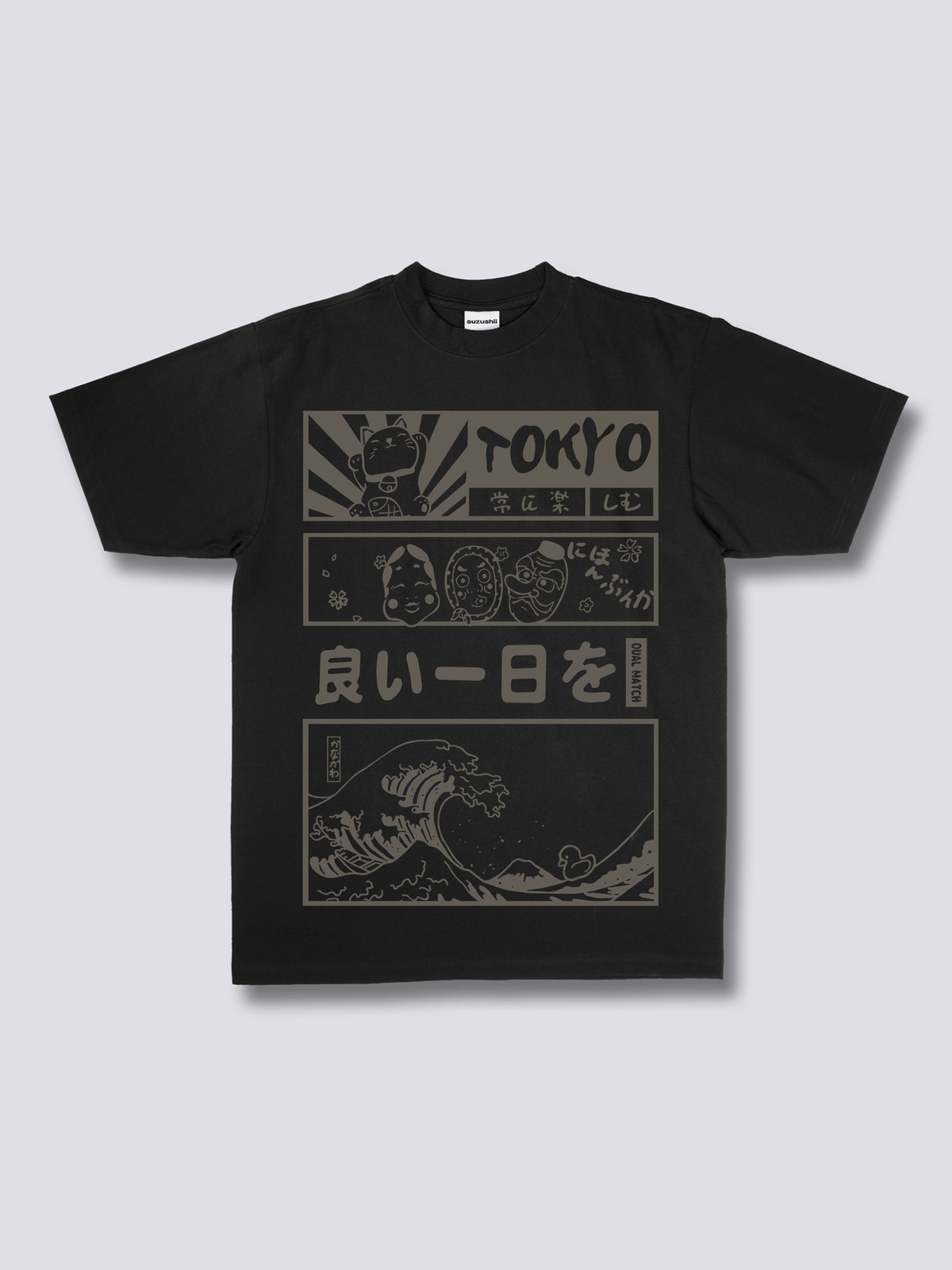 TOKYO WAVE 東京と波のフロントプリントTシャツ