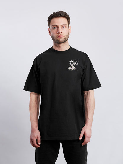 UKIYO 浮世絵風のバックプリントTシャツ