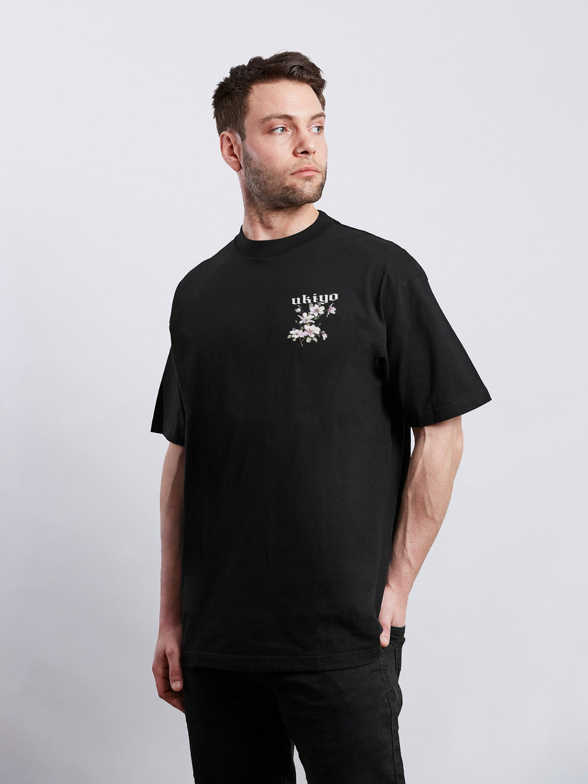 UKIYO 浮世絵風のバックプリントTシャツ
