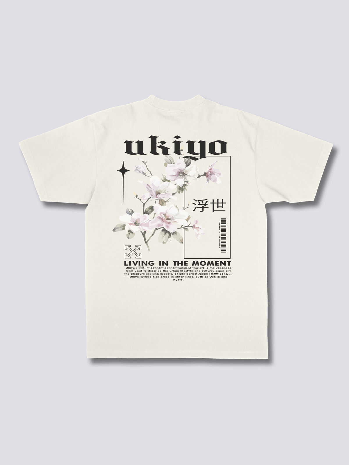 UKIYO 浮世絵風のバックプリントTシャツ