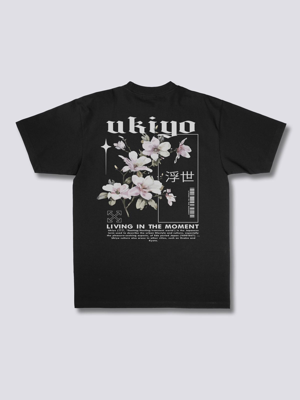 UKIYO 浮世絵風のバックプリントTシャツ