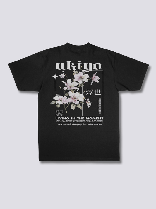 UKIYO 浮世絵風のバックプリントTシャツ