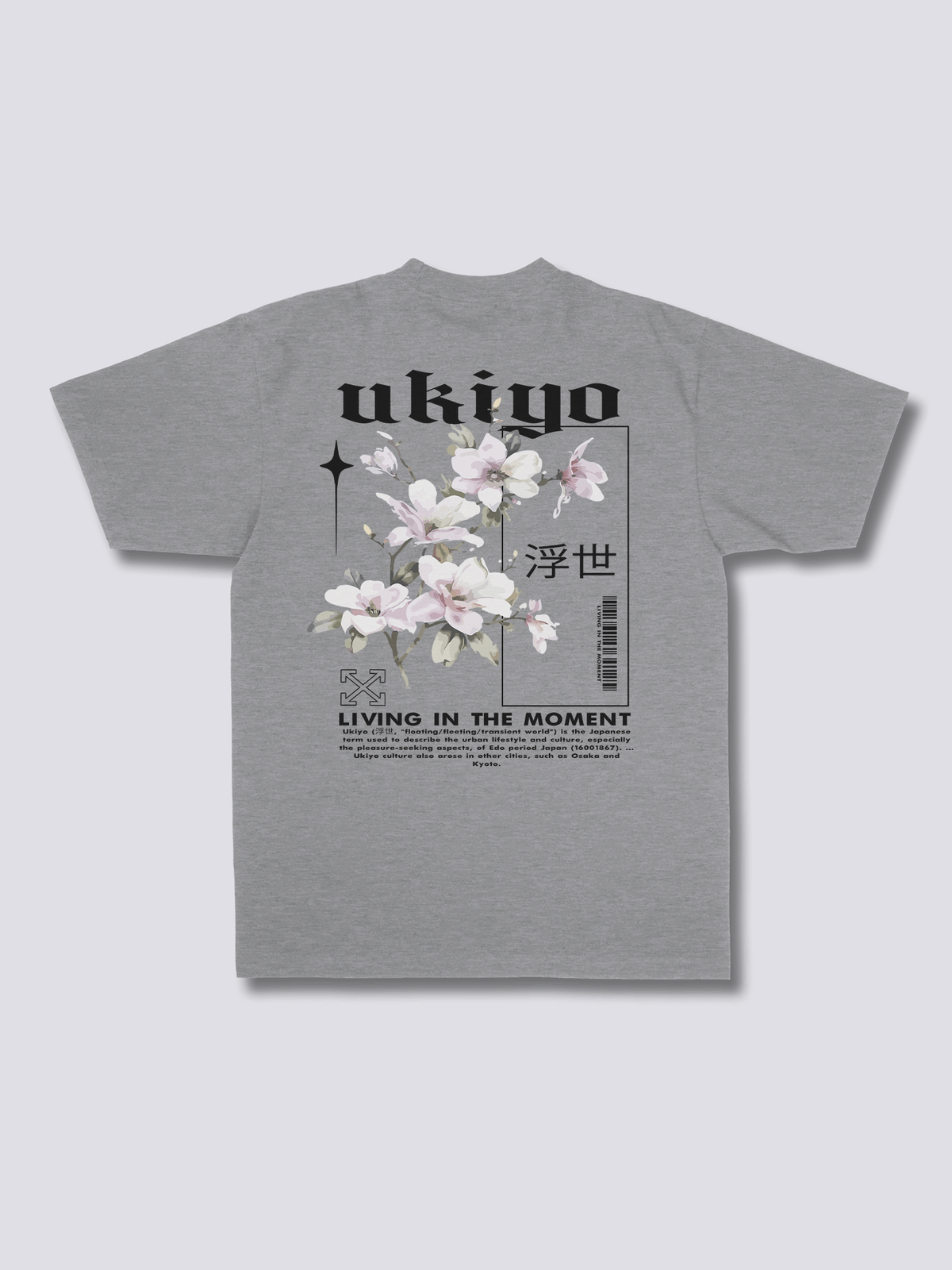 UKIYO 浮世絵風のバックプリントTシャツ