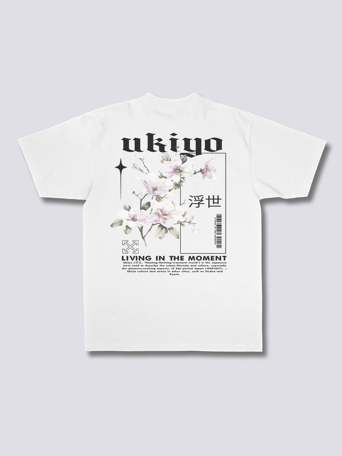 UKIYO 浮世絵風のバックプリントTシャツ
