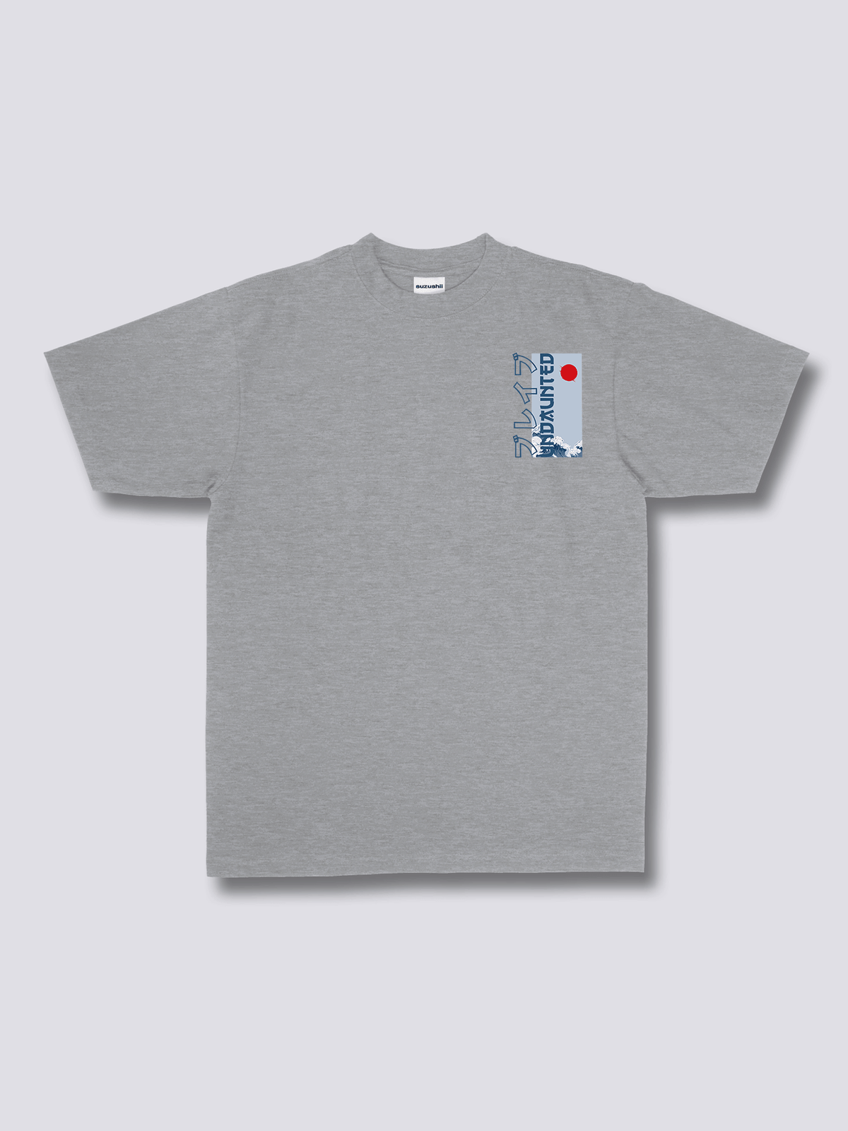 UNDAUNTED 和文字のバックプリントTシャツ