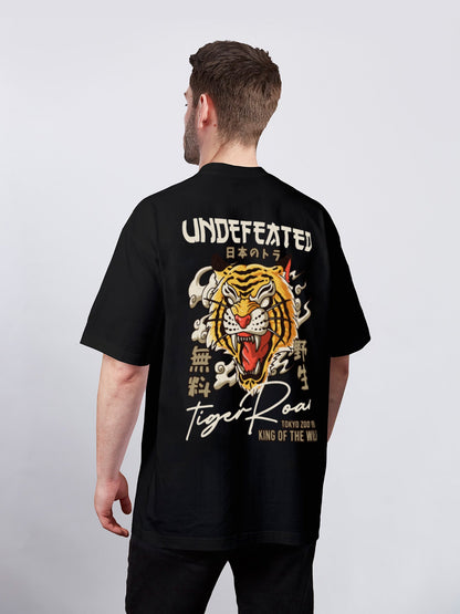 UNDEFEATED 和柄グラフィックのバックプリントTシャツ