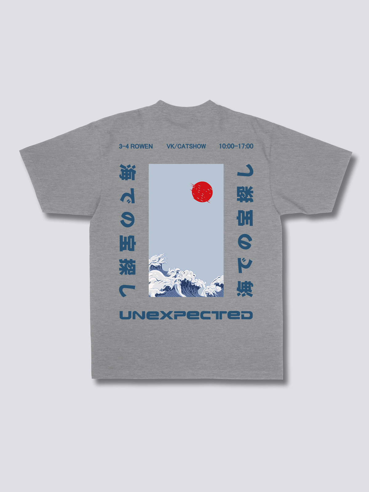 UNEXPECTED 和モダンのバックプリントTシャツ