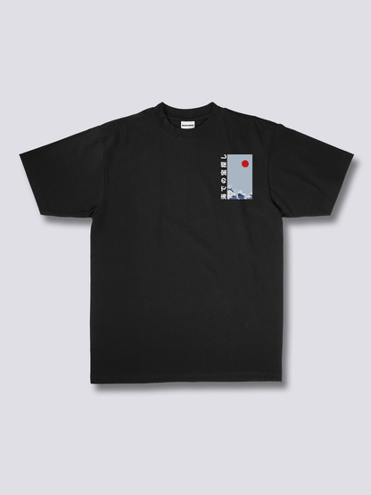 UNEXPECTED 和モダンのバックプリントTシャツ
