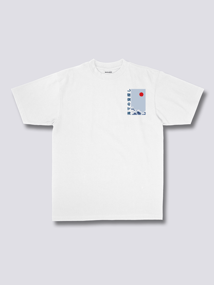 UNEXPECTED 和モダンのバックプリントTシャツ