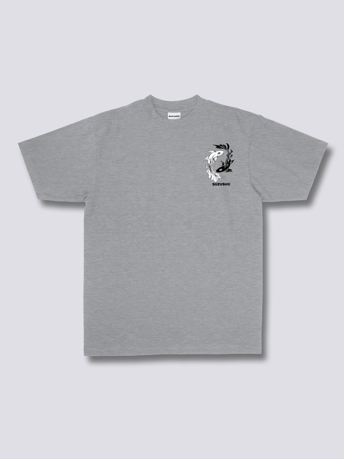 YING YANG KOI 陰陽錦鯉のバックプリントTシャツ