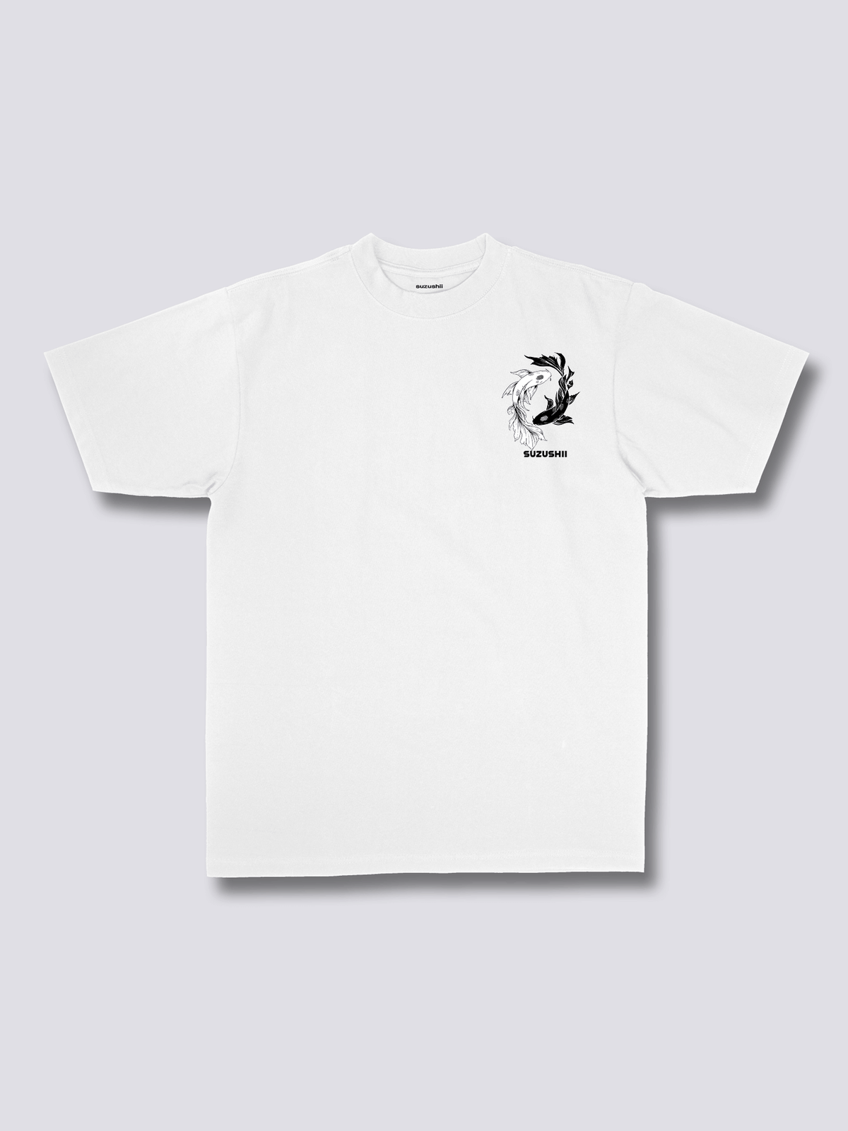 YING YANG KOI 陰陽錦鯉のバックプリントTシャツ