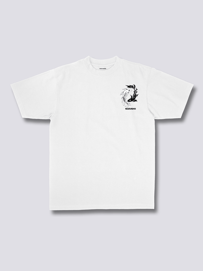 YING YANG KOI 陰陽錦鯉のバックプリントTシャツ