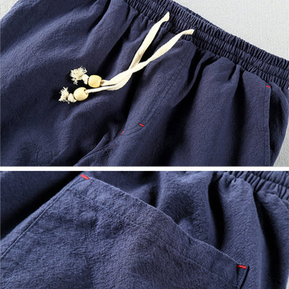 REN コットンリネンのドローストリングパンツ