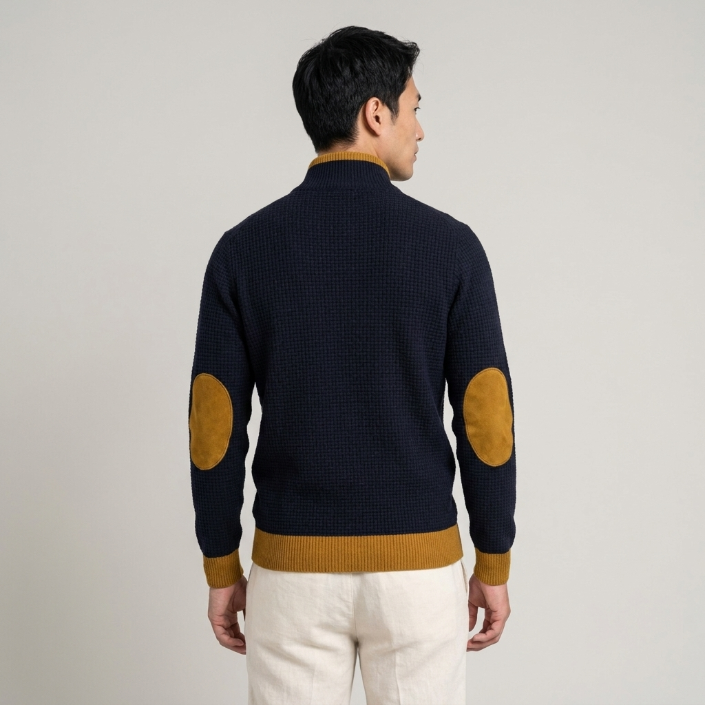 MARLOW マスタード配色のニット