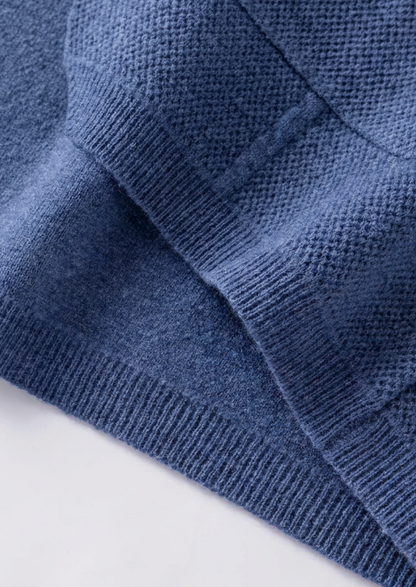 UMI メリノウール混のシャツジャケット（シーブルー）